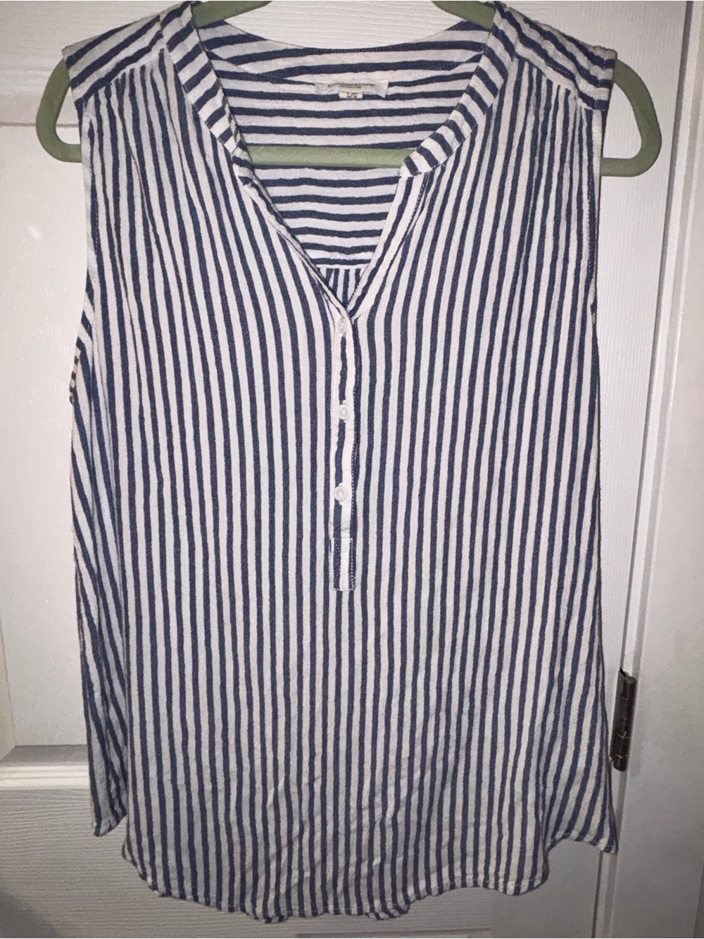 beachlunchlounge Collection Sleeveless Striped Top – Blue/White (L)